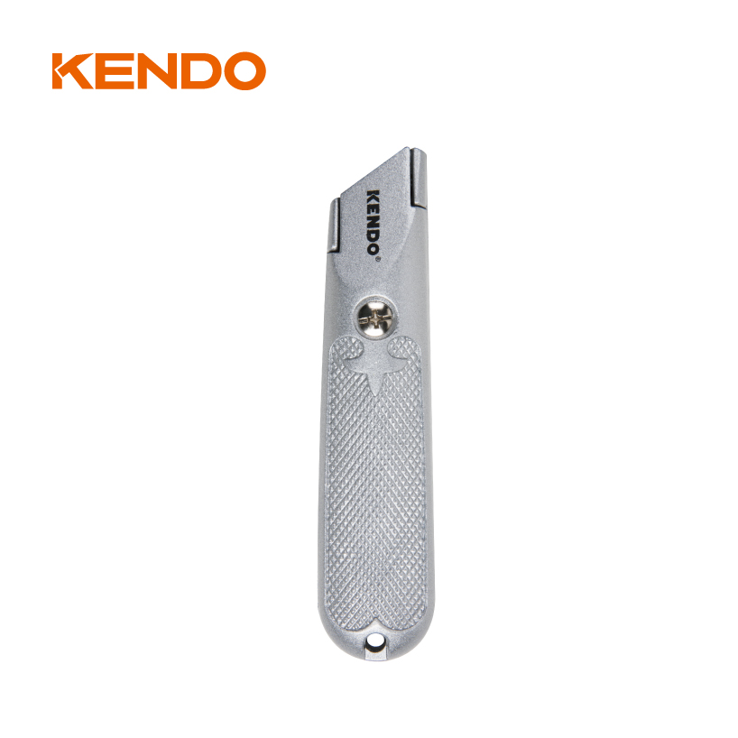 Couteau utilitaire de sécurité robuste en alliage de zinc avec lame fixe pour une coupe professionnelle